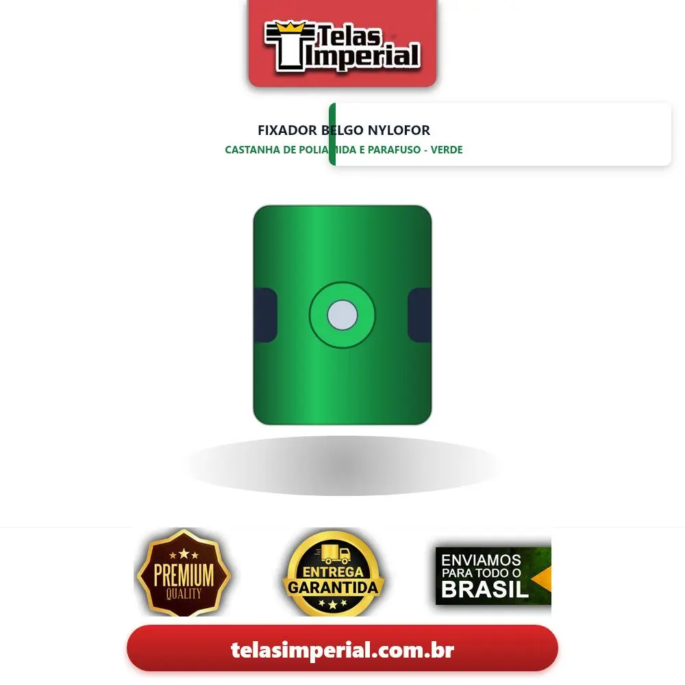 Fixador Verde Nylofor Poliamida com Tampinha e Parafuso (Bel)