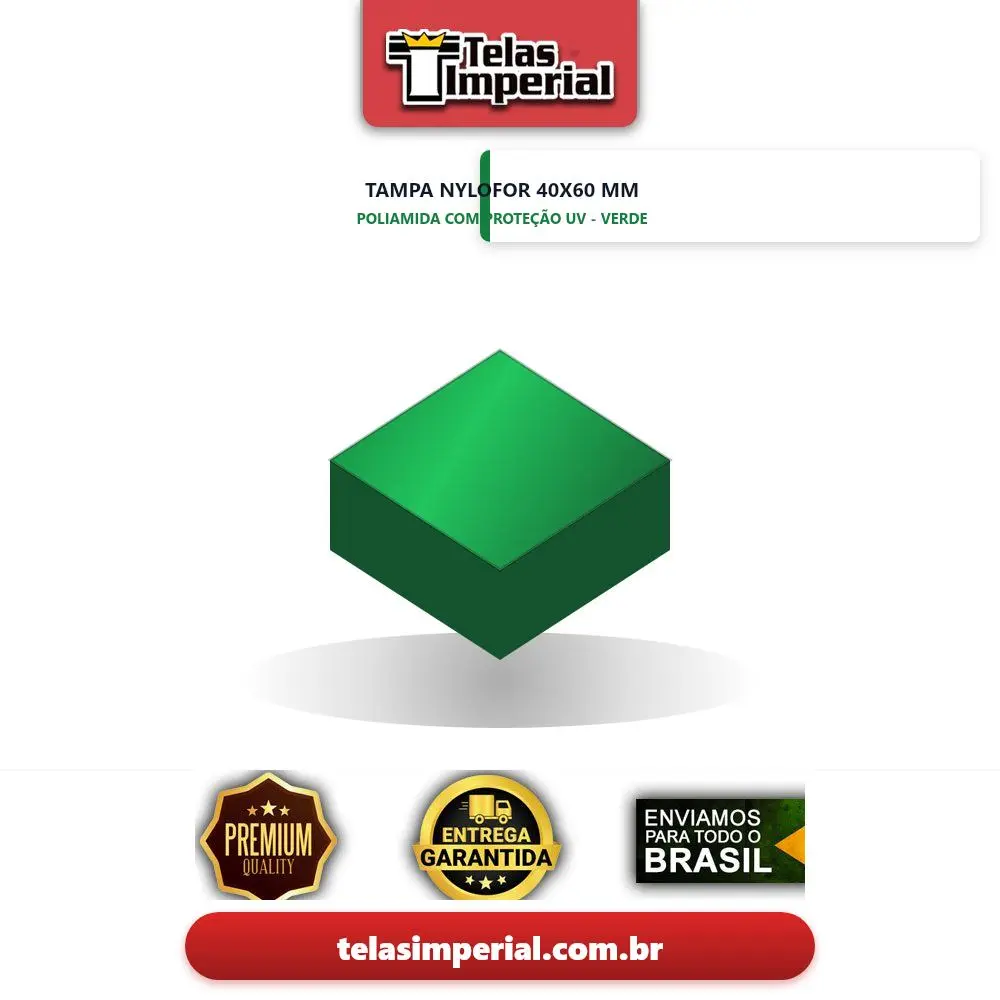 Tampa Verde Nylofor Poliamida 40x60mm (Bel)