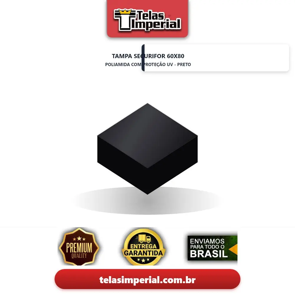 Tampa Preto Securifor Poliamida 60x80 - Belgo