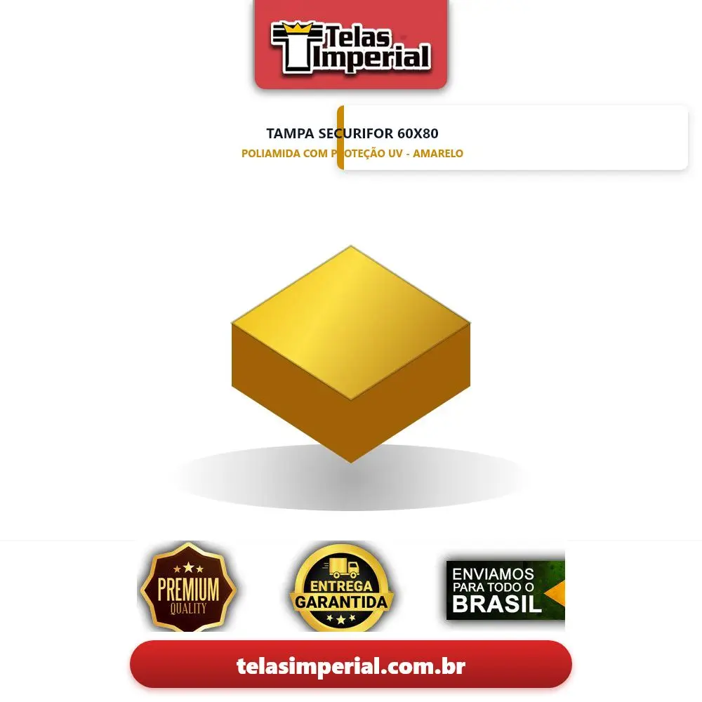 Tampa Amarelo Securifor Poliamida 60x80 - Belgo