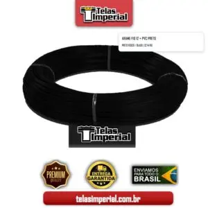 Arame Fio 12 (2,77mm) Galv + PVC Preto (Faz 22 mts kg)