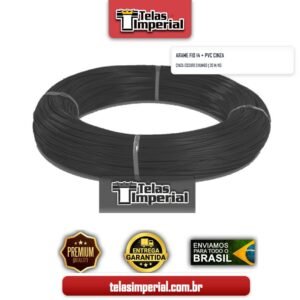 Arame Fio 14 (2,11mm) Galv + PVC Cinza (escuro) (Faz 30 mts kg)
