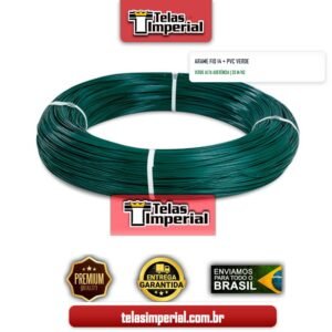 Arame Fio 14 (2,11mm) Galv + PVC Verde (Faz 30 mts kg)