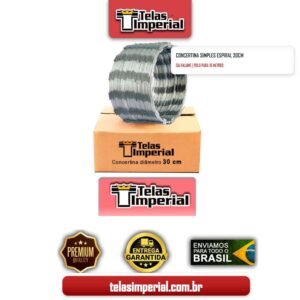 Concertina Simples Galvalume 30 cm 10 mts