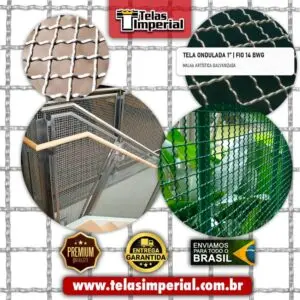 Tela Ondulada Artística 1" Fio 14 Galvanizado