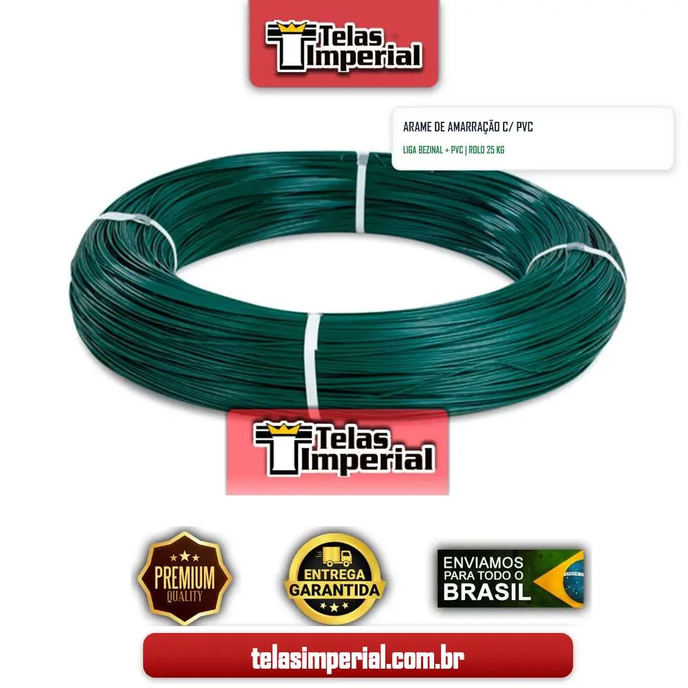 ARAME DE AMARRAÇÃO BEZINAL + PVC - ROLOS 25KG