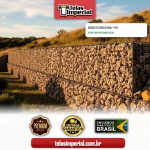 Gabião Colchão Bezinal + PVC com 0,30 cm Altura