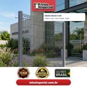 BELGO SLIM Ø 4,10mm 5 x 20cm 2,50m x 1,53m - CINZA