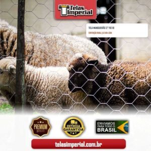 telas hexagonal de mangueirão 3" fio 18 com 1,00m altura