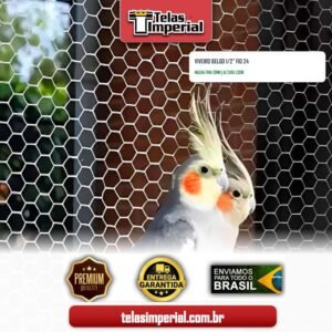 Viveiro Belgo 1/2" Fio 24 com 1,00m altura