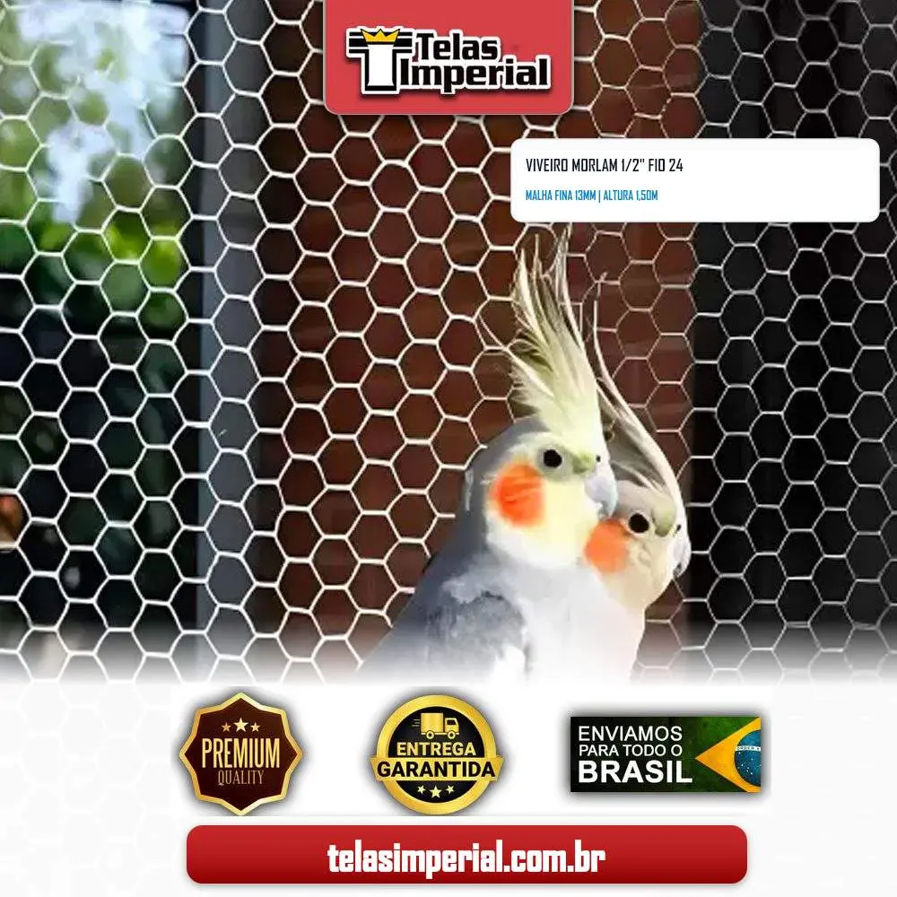 Viveiro Morlam 1/2" Fio 24 com 1,50m altura