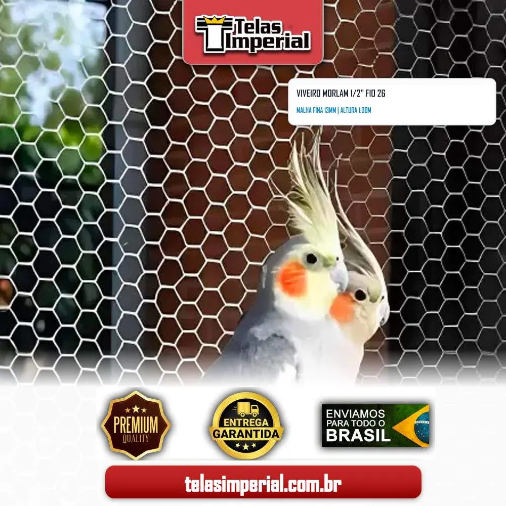 Viveiro Morlam 1/2" Fio 26 com 1,00m altura