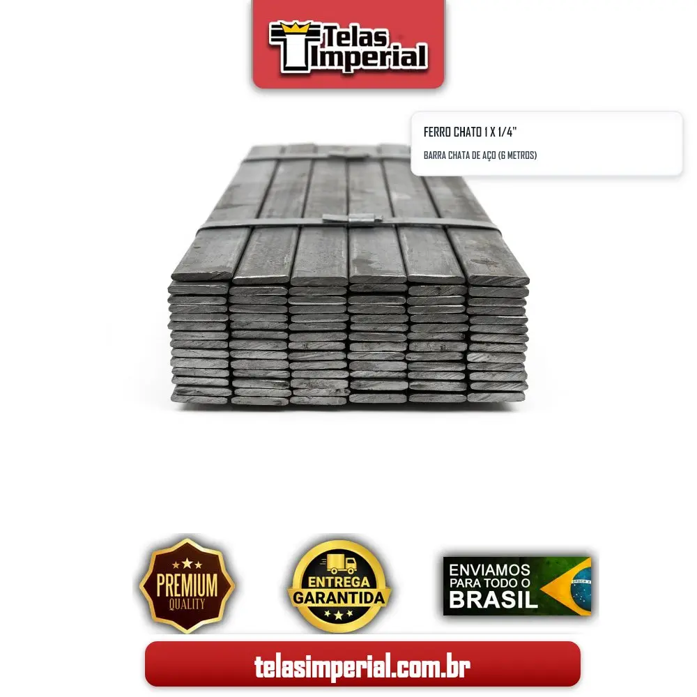 FERRO CHATO 1 X 1/4"