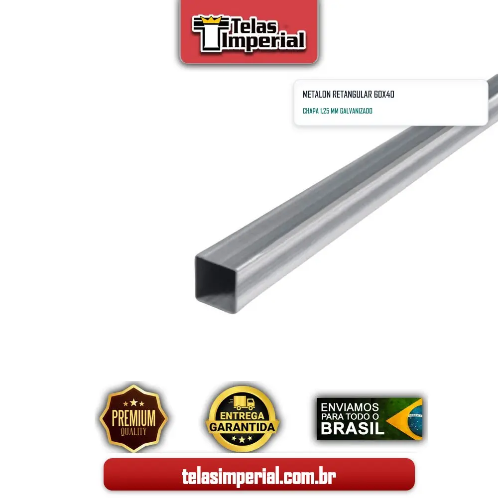 METALOM 60X40 (1,25mm) GALVANIZADO